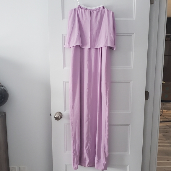 Amanda Uprichard Topanga Strapless Maxi Dress in Electric Lilac - Size Small - Picture 3 of 4